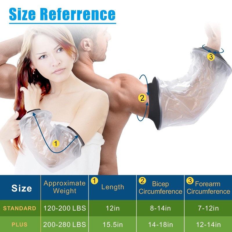 Cast Cover for Shower - Plus Size for Elbow Knee