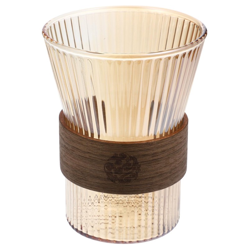 DECHOUS Amber Glass Toothbrush Holder Cup for Bathroom