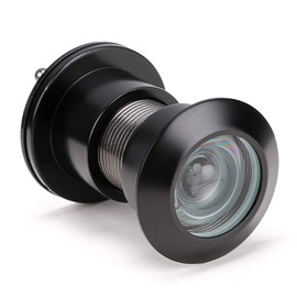 Sumnacon Large Door Viewer 220-degree with Heavy Duty Rotating Privacy Cover, Solid Brass Security Peephole for 1.65" to 2.16" Doors for Home Office Hotel, Black