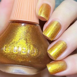 COSMOO 12ml Gold Nail Polish, Golden Quick Dry Nail Lacquer for Nail Art Varnish, 0.41 fl oz