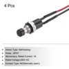 sourcing map 4 Pcs 3A 250V AC 7mm Mini Self-locking