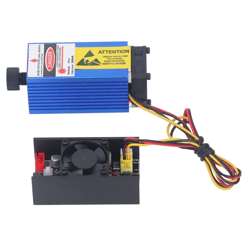 12V 10W Engraver Laser Module Focusable Engraving Machine Blue Light
