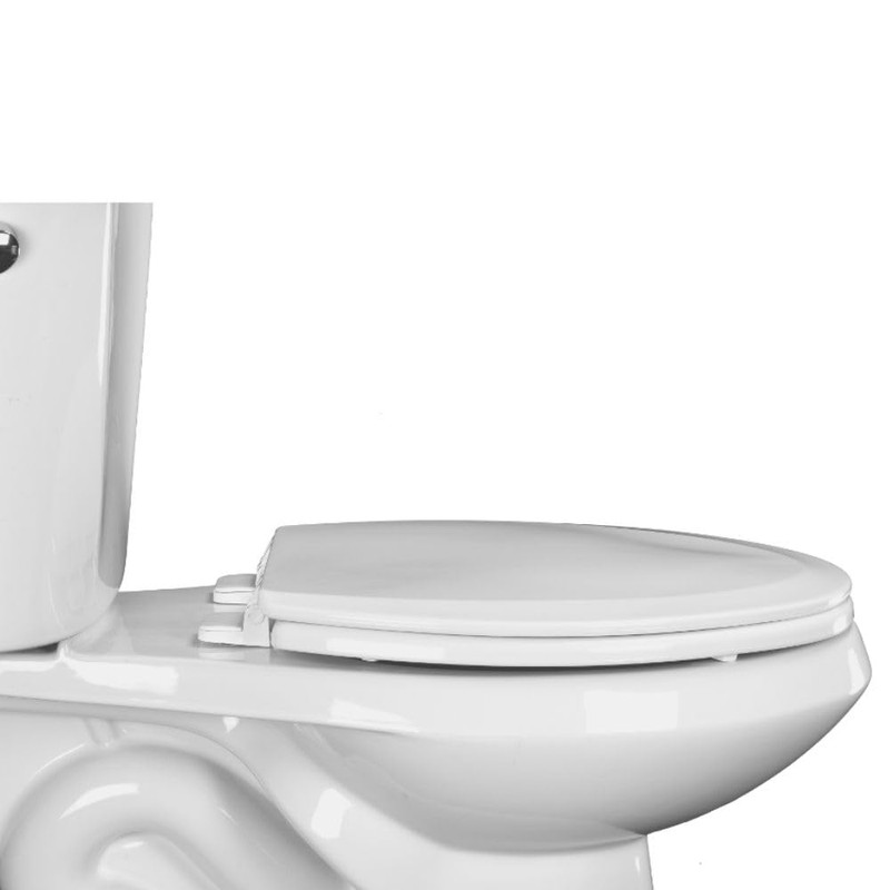 Centoco Wooden Toilet Seat Elongated, Closed Front with Cover, Residential,