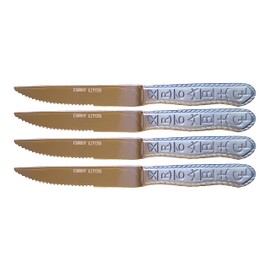 Cowboy Living Ranch Brands Stainless Silverware Steak Knife Set (4 piece)