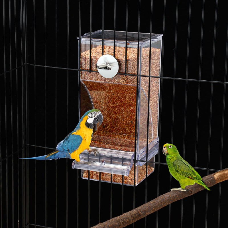 Yaomiao 4 Pcs No Mess Bird Feeders Automatic Parrot Water