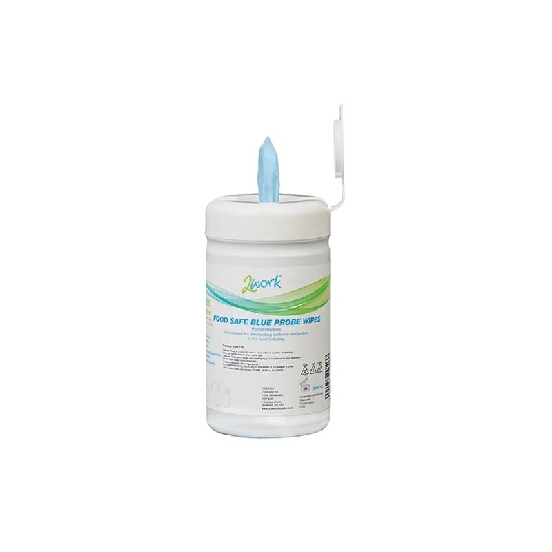 2Work Probe Wipes Antibacterial 13cm x 10cm Tub (Pack of
