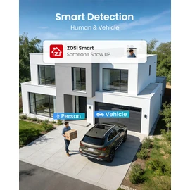 ZOSI 3K Lite 8CH Home Security Camera System, 4X 2MP Wired Cam, 500GB HDD