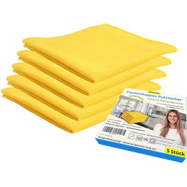 elauelue Fishscale Cleaning Cloths Pack of 5 - Fish Scale Cloths 40 x 40 cm - Wave Pattern Household Towels