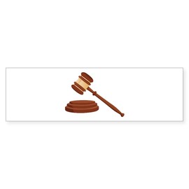 CafePress Judge Gavel Bumper Sticker Sticker (Bumper 50 pk)