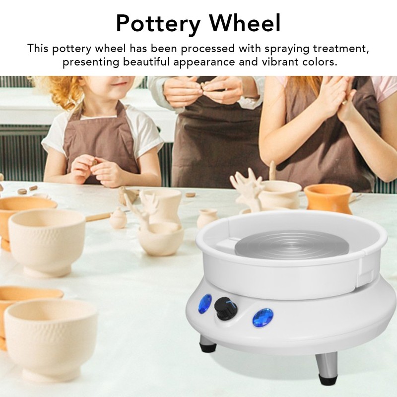 Pottery Wheel 5.9in Turntable 50/60Hz 200RPM Detachable Low Noise Stable