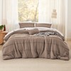Bedsure Brown Queen Comforter Set - 4 Pieces Pinch Pleat