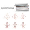 100Pcs Airplane Shaped Paper Clips Metal Lightweight Multipurpose Cute Shaped
