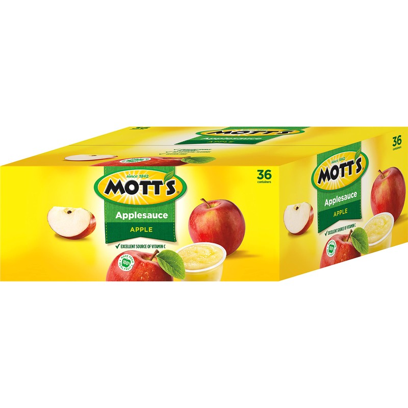 Mott's Applesauce, 4 Oz Cups, 36 Count, No Artificial Flavors,
