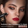 【Hot】LUXAZA 6PCS / 10PCS Eyeshadow Stick,Shimmer And Matte Brown Metallic