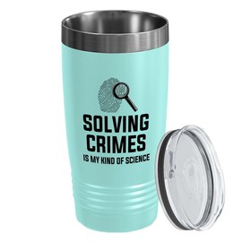 Detective Teal Edition Viking Tumbler 20oz - Solving crimes is - Police Officer Cop Patrol Detective Sheriff Law Enforcement Police Academy Student Police Chief