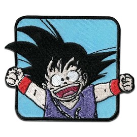 Comercial Mercera, Sew-On Patches, Dragon Ball Z, Goku Character, Ideal for Hats, Jackets, T-Shirts or School Bags, 100% Polyester, 6 x 6 cm