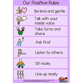 Our Positive Rules Poster - ASD / Autism / SEN / Special Needs Social Communication Visual Aid