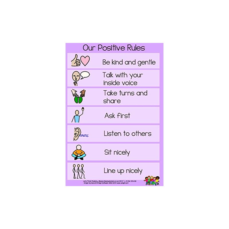 Our Positive Rules Poster - ASD / Autism / SEN