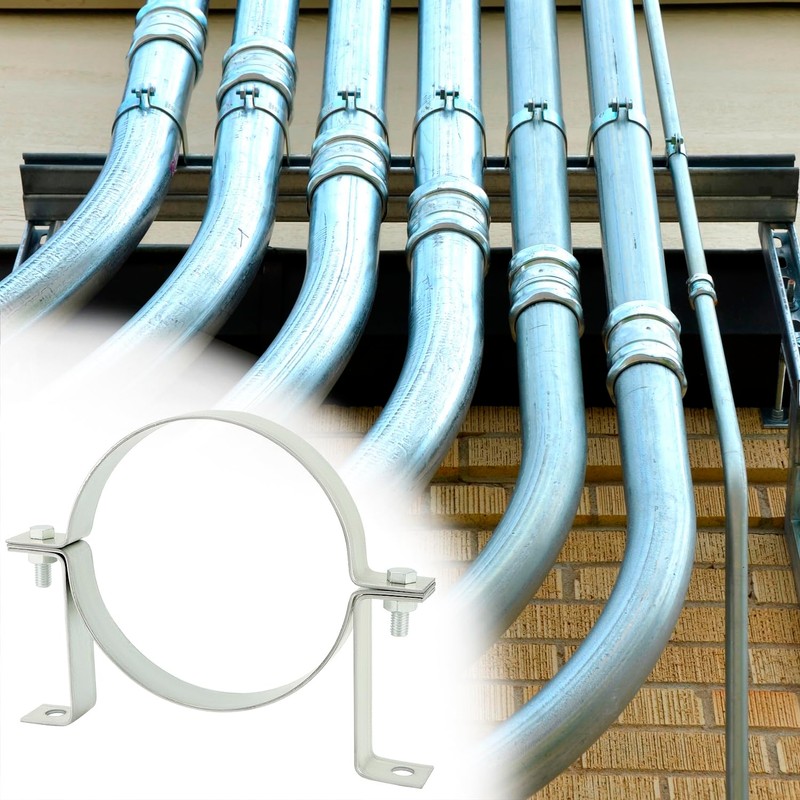 QWORK 6 Inch B Vent Wall Strap Round Gas Vent