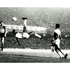 MiscSport Collectibles World Renown Soccer Great Pele Scoring on a Bicycle Kick - 16"x20" Photo