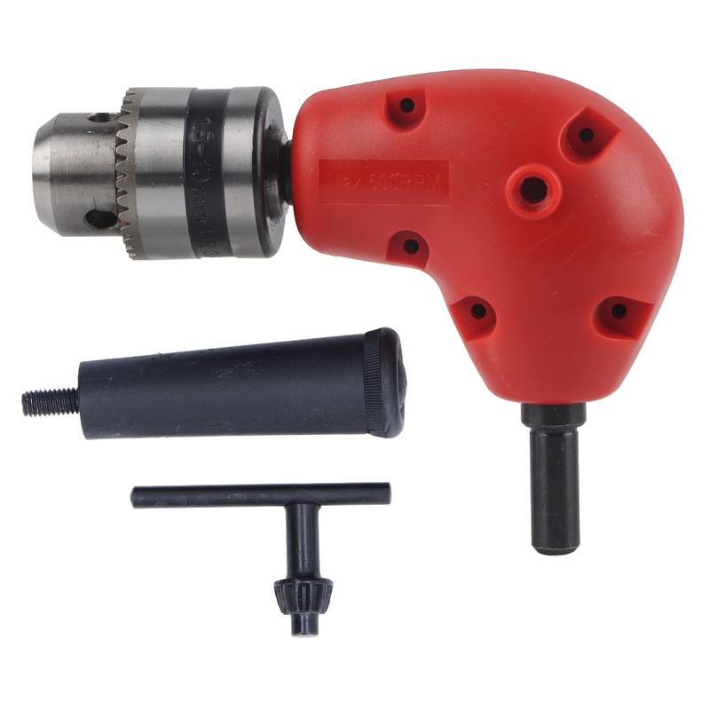 90° Angle Adapter Round Shank 9.5mm Electric Drill Chuck Attachment