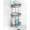 iDesign York Metal Wire Corner Standing Shower Caddy 3-Tier Bath