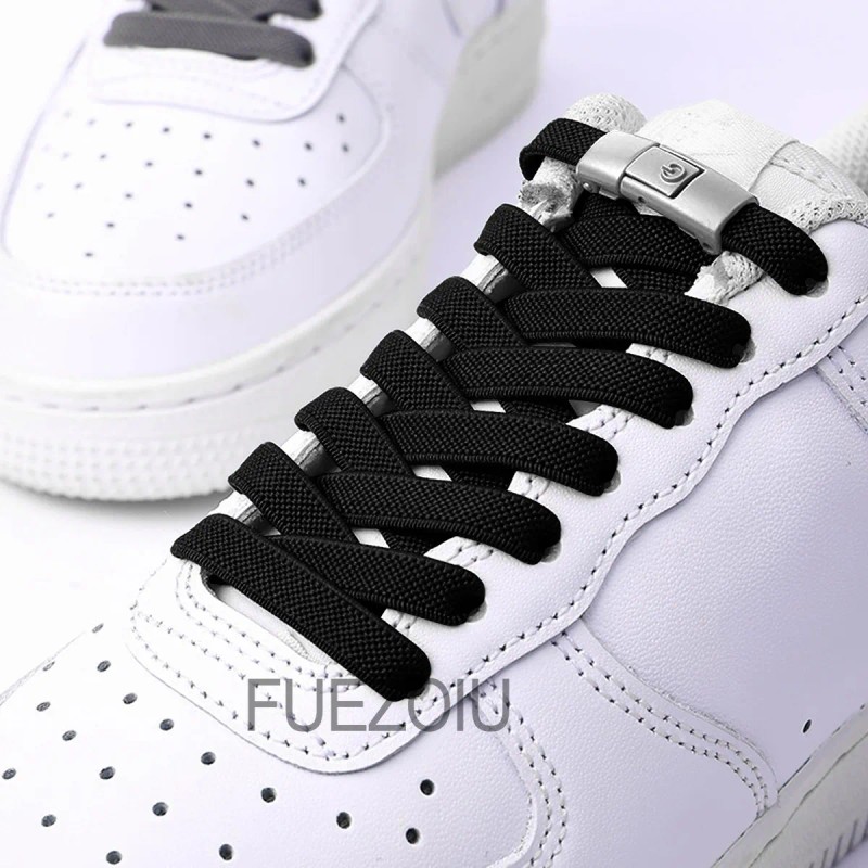 6 Pares Agujetas Sin Nudo Elásticas Hebilla Metal Para Tenis
