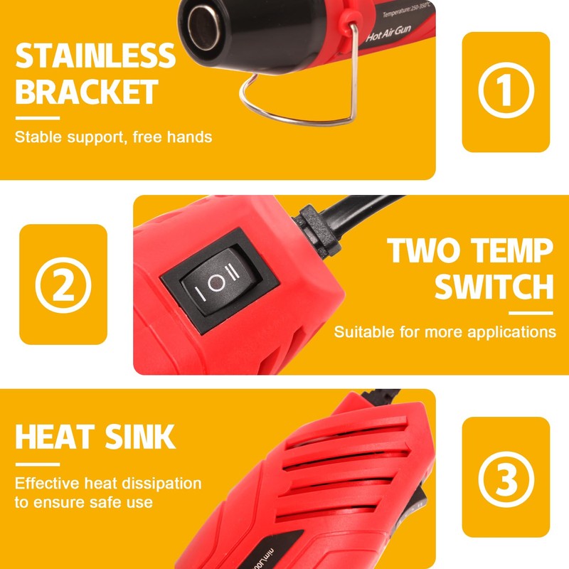 LDK Heat Gun for Crafting, Mini Dual Temp Hot Air