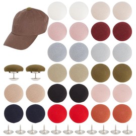 PH PandaHall 28 Sets 14 Colors Baseball Cap Top Buttons Baseball Cap Button Hats Buttons Mushroom Shape Cloth Covered with Metal Shank Replacement Top Buttons for Hats Mounting Repair Jeans Blouse Sewing