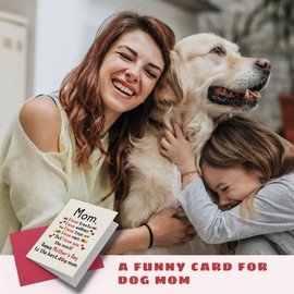 Pawzity Mothers Day Card for Mom from Dog - Funny Dog Mom Mothers Day Cards for Her, Women - Cute Happy Dogs Moms Gifts for Mother's Days, Puppy Adoption Day - Single 5.3''x 8'' Folded Greeting Card