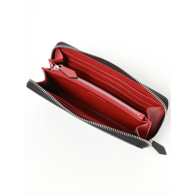 BEAMS HEART Men's Hybrid Long Zip Wallet, Black