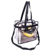Stadium Approved Vinyl Clear Bag 12x12x6" Transparent Tote with Double