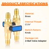 Mtsooning 2PCS Air Conditioner Ball Valve Adapter,Brass Refrigeration Ball Valve