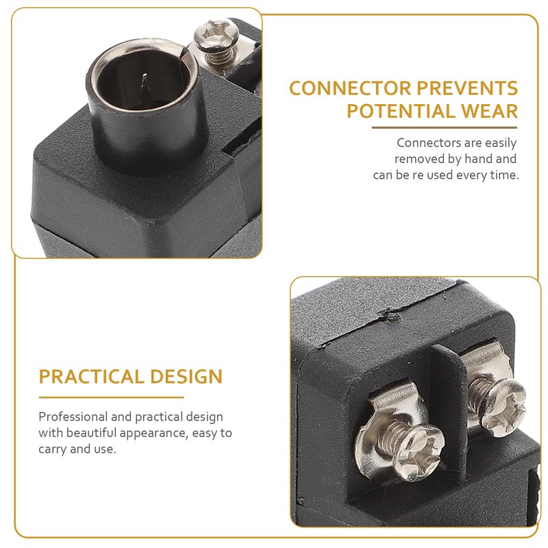 Housoutil 2PCS Right Angle Coax Connector, Cable Connector Adapter, Angle
