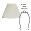 Beige Mushroom Pleated Large Empire Lamp Shade 7" Top x