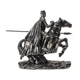 Pacific Giftware Medieval Knight on Horse with Lance and Armor Figurine Perfect Decor Piece for Collectors, Gifts, and Tabletop or Office Desk Display for Home or Office Decor 6 Inches