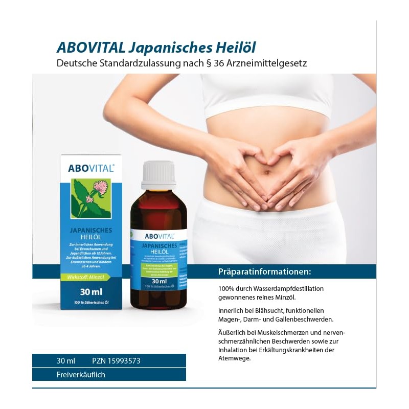 ABOVITAL Mint Oil Japanese Medicinal Plant Oil for Rubbing, Inhaling,