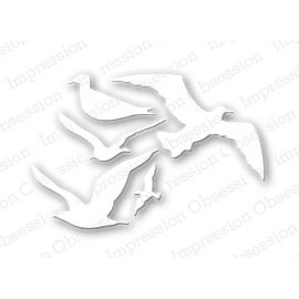 Impression Obsession io Steel Die DIE078-F Sea Birds Die US American Made