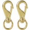 Faneta 3-1/4" Brass Swivel Snap Hooks Heavy Duty 3/4" Swivel