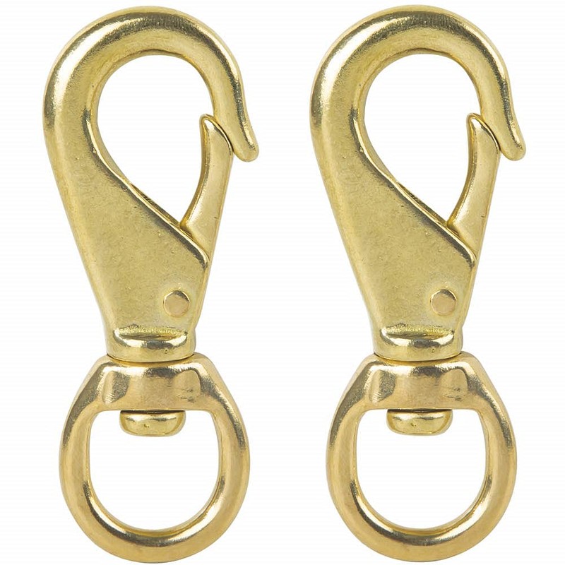 Faneta 3-1/4" Brass Swivel Snap Hooks Heavy Duty 3/4" Swivel
