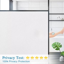Coavas Window Film Privacy Frosted Glass Static Cling UV Sun Blocking Heat Co...