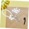 KONTONTY Earbuds Case Butterfly Beaded Chain Protective Shell for Stylish