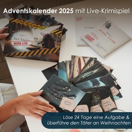 Puzzle Advent Calendar 2025 - The Case of Mona Lisa - Escape & Crime Detective Game with 24 Exciting Tasks in Envelopes - Advent Calendar for Adults, Children & the Whole Family (from 12)