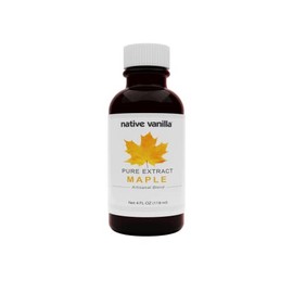 Native Vanilla - Pure Maple Extract - 4 Fl Oz - Pure Flavors and Extracts - Perfect for Cooking, Baking, and Dessert Crafting