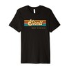 Vintage Sunset Stripes Skelt, West Virginia Premium T-Shirt