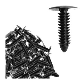 Bittwee 100 Pcs Car Bumper Fastener Clips, Nylon Bumper Plugs Front License Plate Holes Cover Clips, Auto Clip Rivet Retainer, Universal Bumper Shield Fender Liner Push Pin Retainer Clips