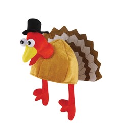 ADULT TURKEY HAT SECRET SANTA FANCY DRESS CHRISTMAS XMAS THANKSGIVING PARTY