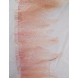 Lamplight Feather Feather Trim Blush Pink Rooster Hackle 4-6 inch per 2 yards