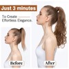 TESS Blonde Ponytail Extension, 40 cm, Light Ash Brown Mixed