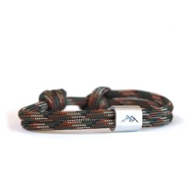 Personalisiertes Berg Armband aus Segeltau handgestempelt | Alpen | Bergsteiger | Wandern |